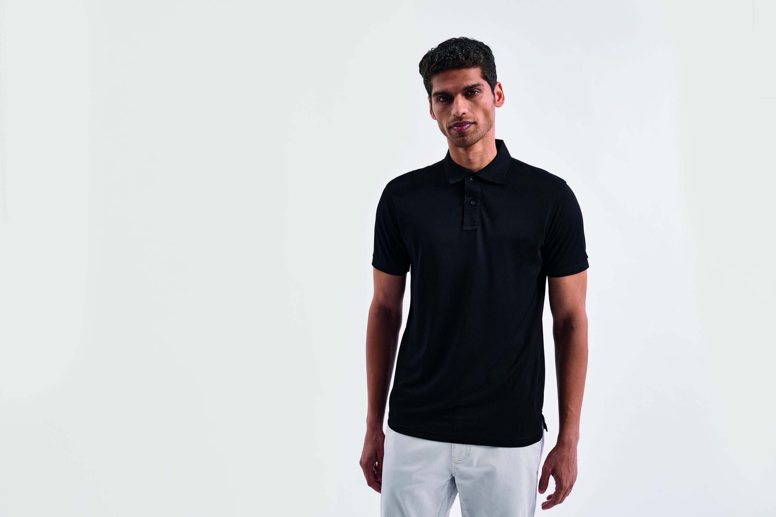 AQ001_Black_1_Expires_Dec_2026 Asquith and Fox - AQ001 - RECYCLED POLYESTER POLO - Image 1