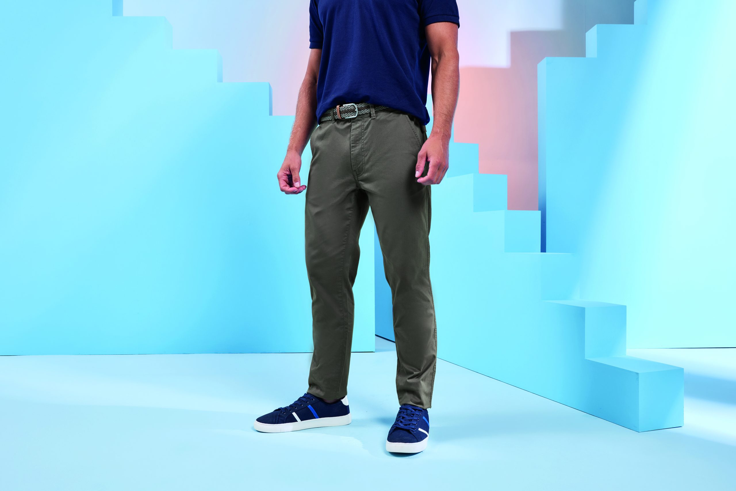 AQ050_Slate_2_Expires_Dec_2026 Asquith and Fox - AQ050 - MENS COTTON CHINOS - Image 1