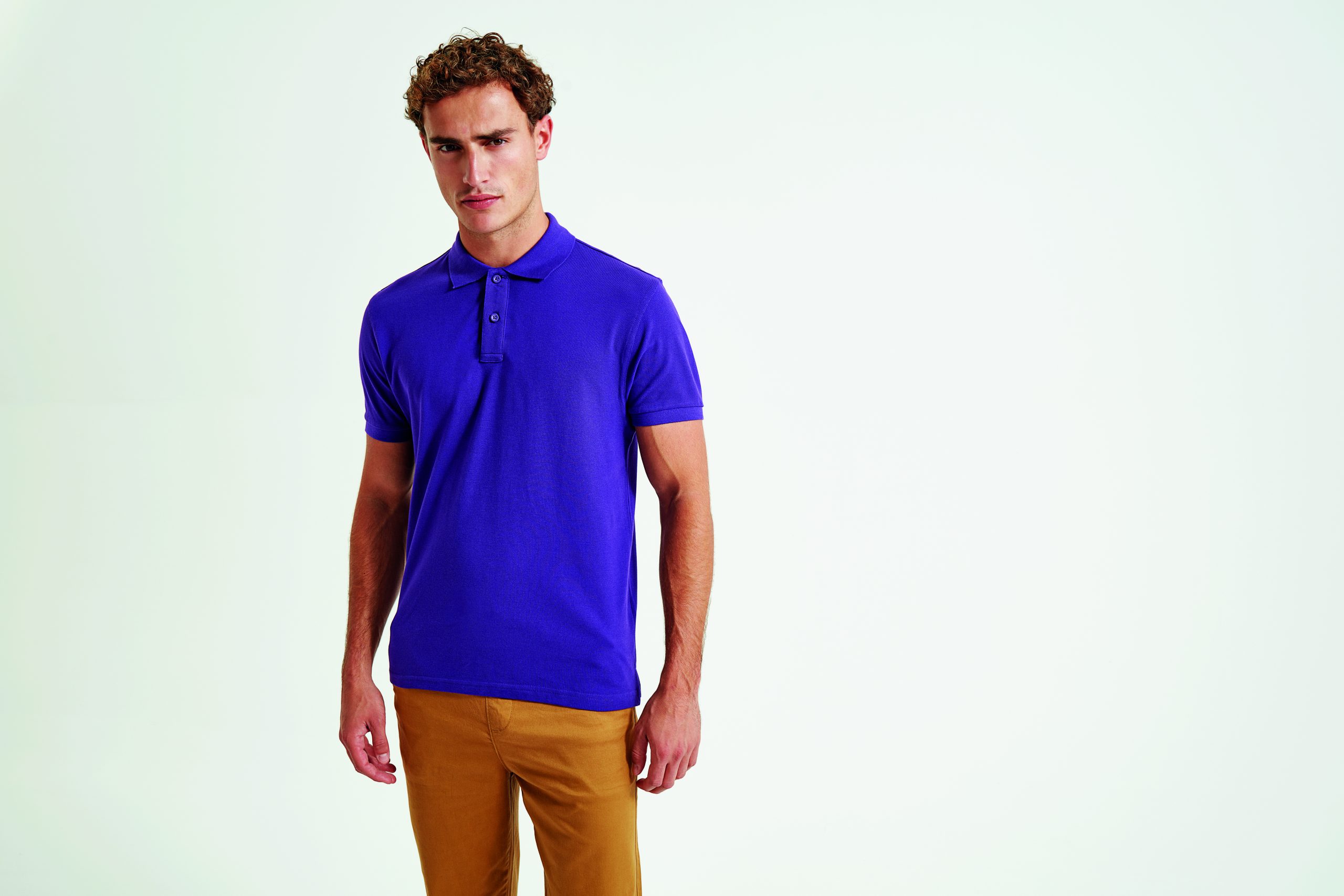 AQ082_Purple_1 Asquith and Fox - AQ082 - MENS ORGANIC POLO - Image 1