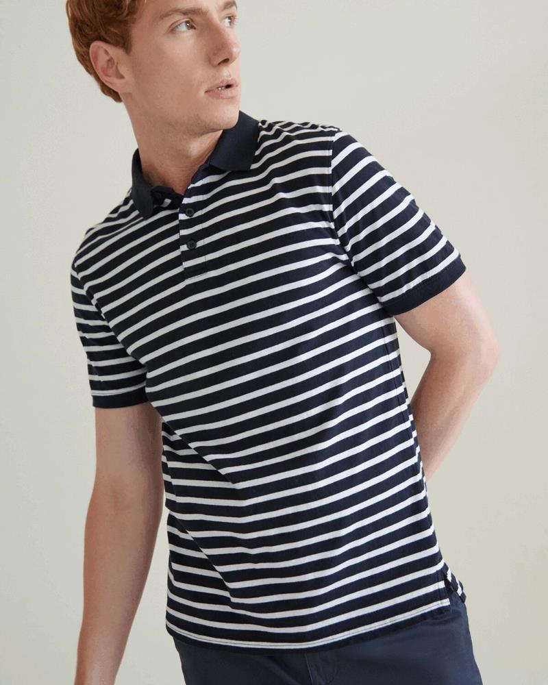 FR230M Front Row - FR230 - STRIPED JERSEY POLO SHIRT - Image 1
