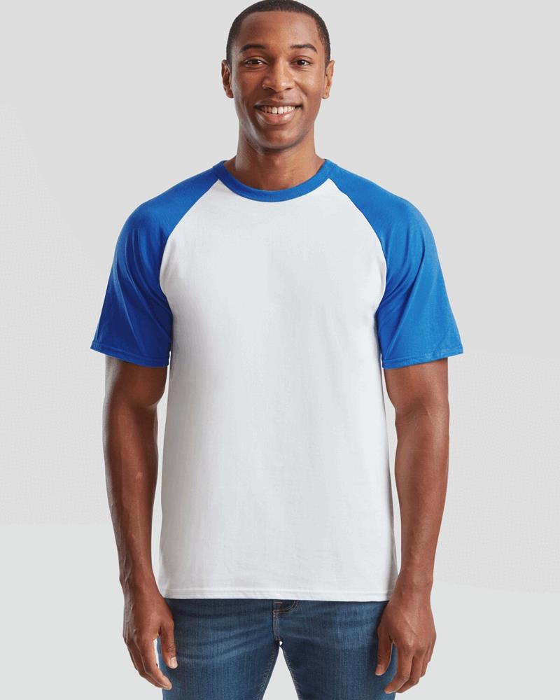 SS008M Fruit of the Loom - SS08 - VALUEWEIGHT SHORT SLEEVE BASEBALL T - Image 1