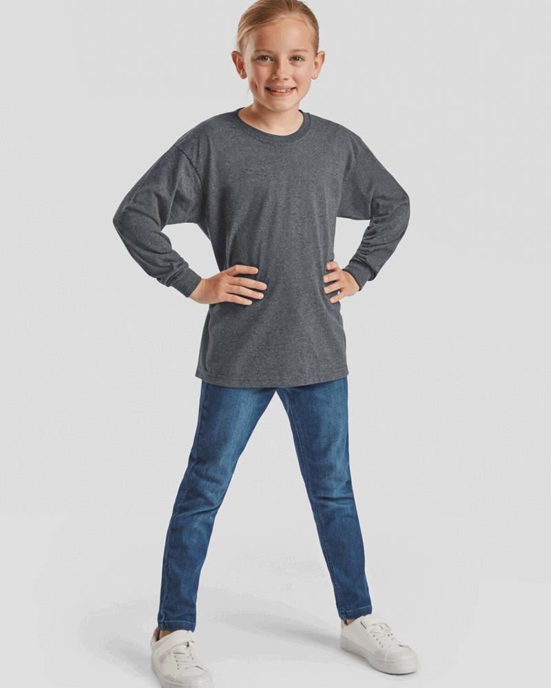 SS019B Fruit of the Loom - SS19B - KIDS VALUEWEIGHT LONG SLEEVE T - Image 1