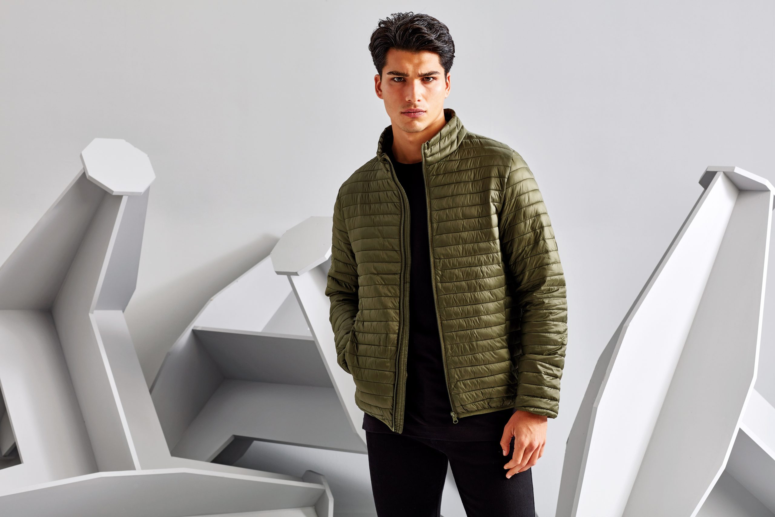 TS018 (3) 2786 - TS018 - MENS TRIBE FINELINE PADDED JACKET - Image 1