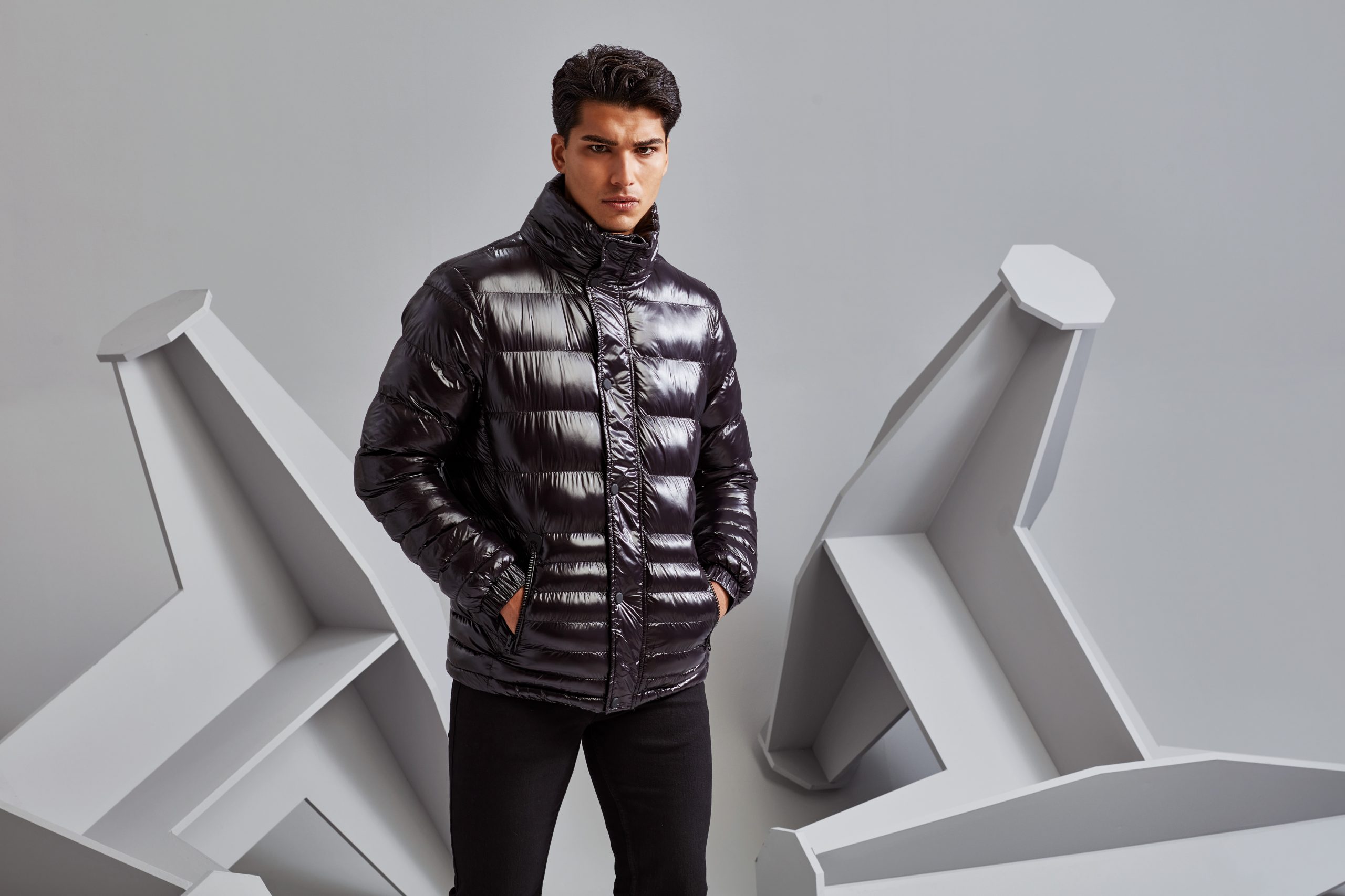 TS034 (3) 2786 - TS034 - SLOPER SHINY PADDED JACKET - Image 1