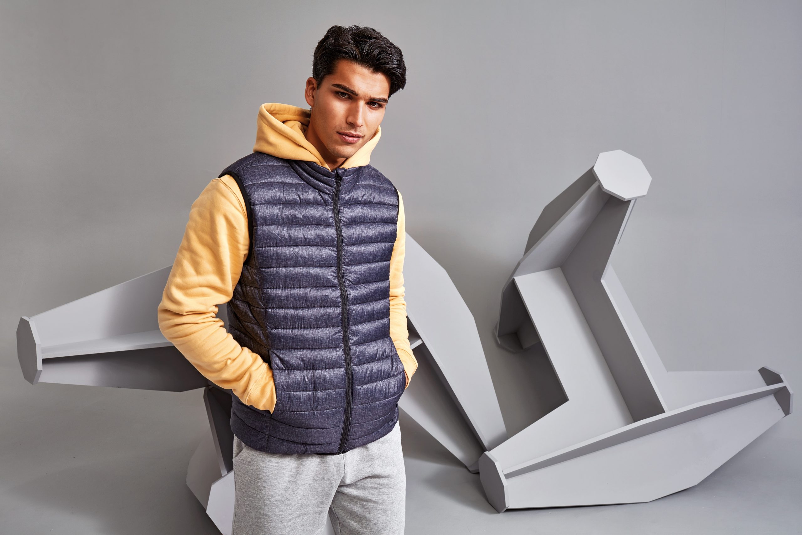 TS038 (3) 2786 - TS038 - MELANGE PADDED GILET - Image 1