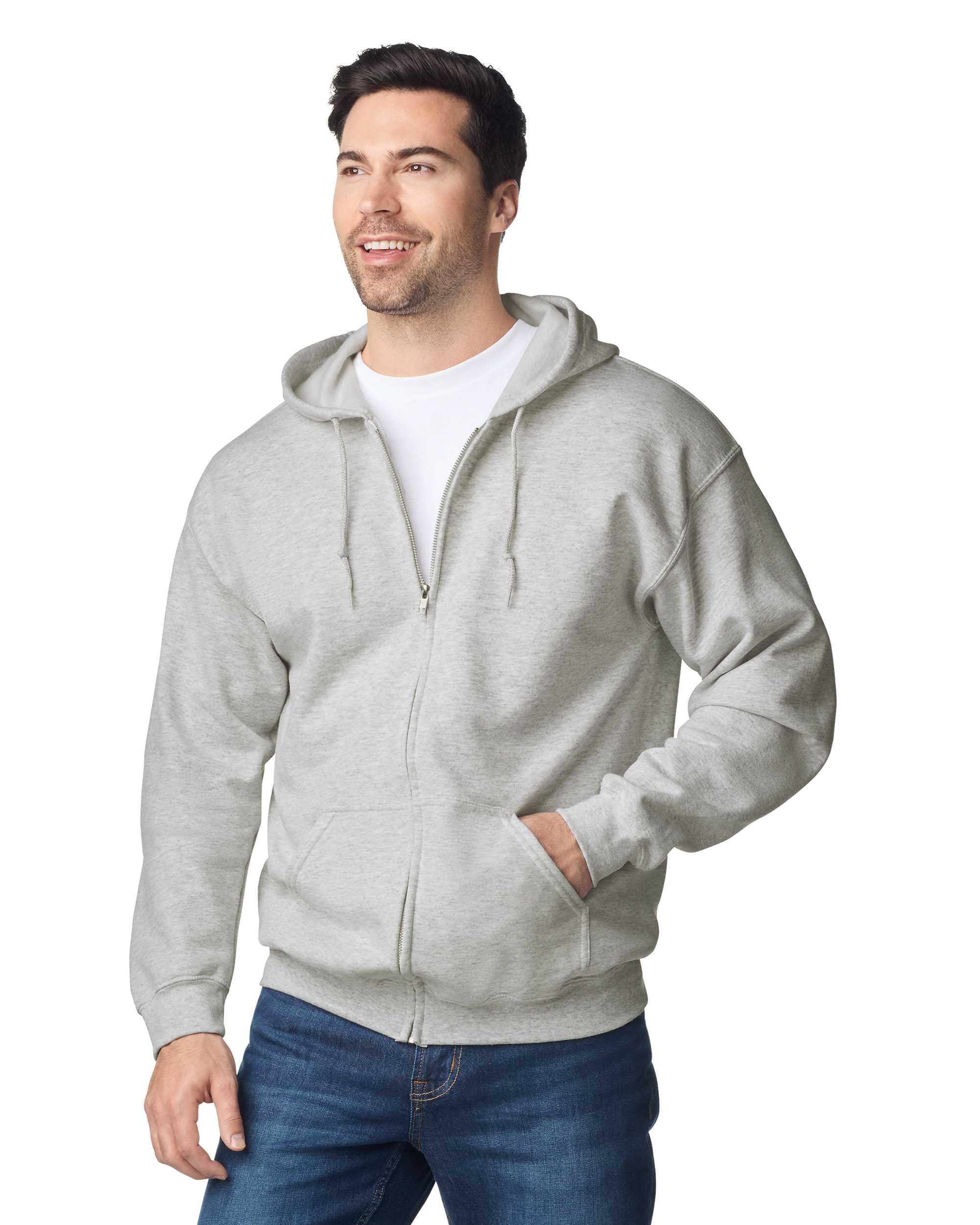 Adult Full Zip Hooded Sweatshirt Gildan - GD58 - HEAVYBLEND FULL ZIP HOODED SWEATSHIRT - Image 1