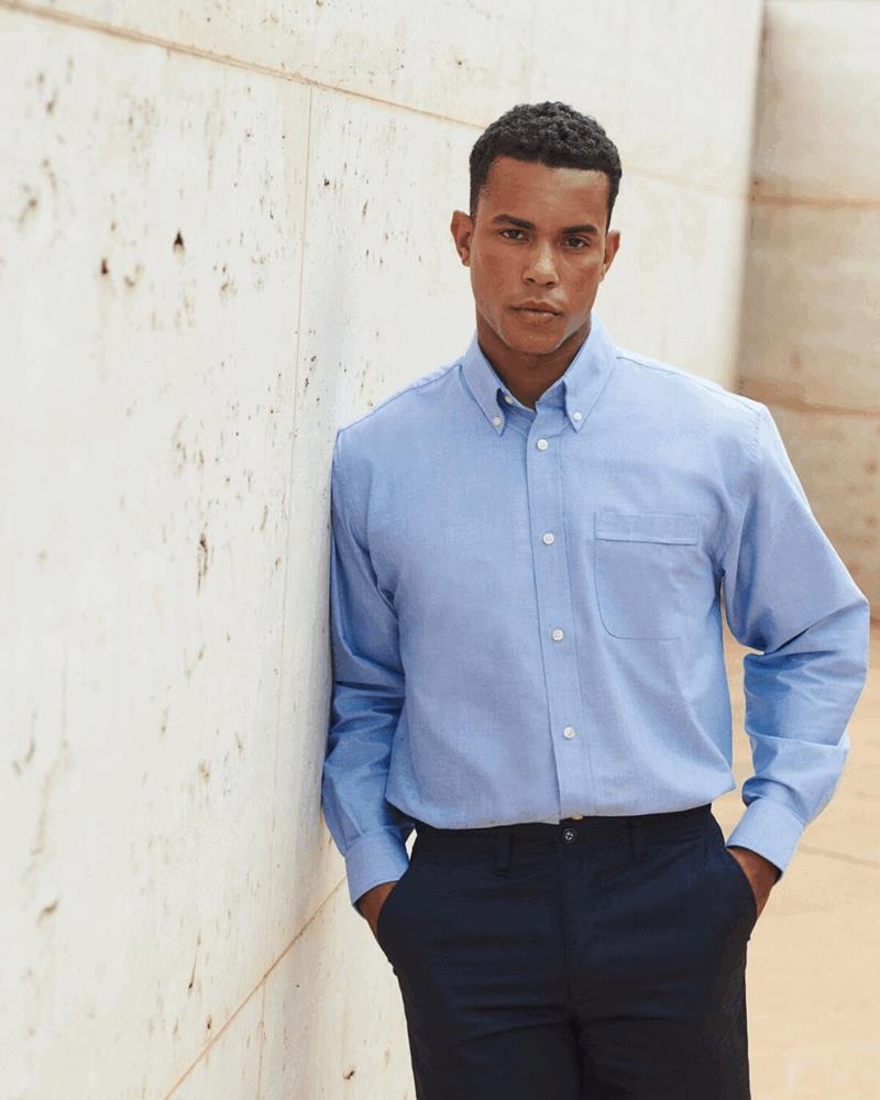 HB510M Henbury - H510 - MENS CLASSIC LONG SLEEVE OXFORD SHIRT - Image 1