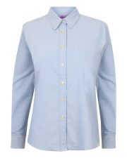 Henbury - H511 - LADIES LONG SLEEVE CLASSIC OXFORD SHIRT - Image 3
