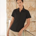 Henbury - H596 - LADIES WICKING ANTI-BACTERIAL POLYESTER QUICK DRY SHORT SLEEVE SHIRT