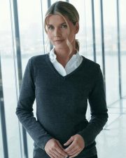 Henbury - H721 - LADIES LIGHTWEIGHT V NECK JUMPER