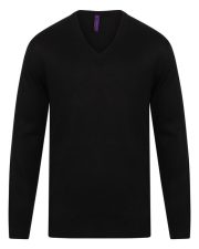 Henbury - H760 - CASHMERE TOUCH ACRYLIC V-NECK JUMPER - Image 3