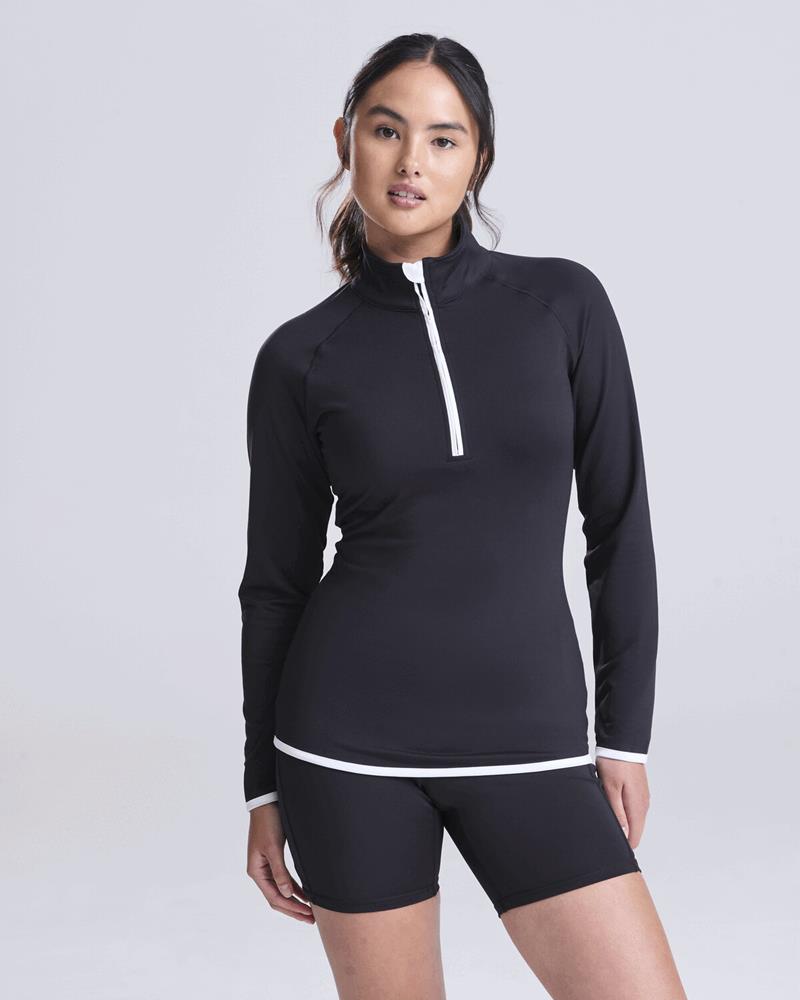 JC036M Just Cool by AWDis - JC036 - WOMENS COOL 1/2 ZIP SWEAT - Image 1