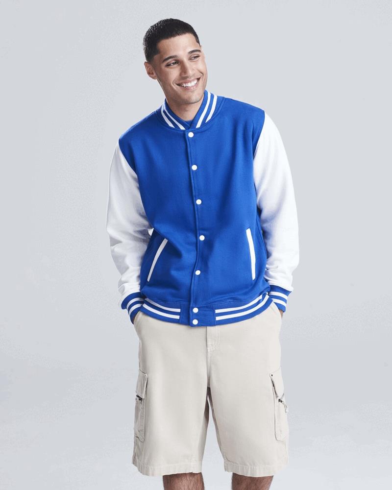 JH043M Just Hoods by AWDis - JH043 - VARSITY JACKET - Image 1