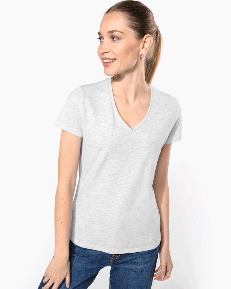 KB381M Kariban - KB381- LADIES SHORT SLEEVE V-NECK T-SHIRT - Image 1