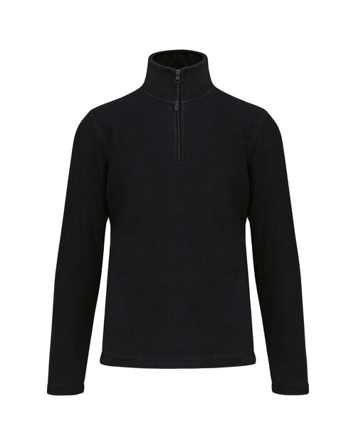 KB912M_BLK_FLAT Kariban - KB912 - ENZO ZIP NECK MICROFLEECE JACKET - Image 1