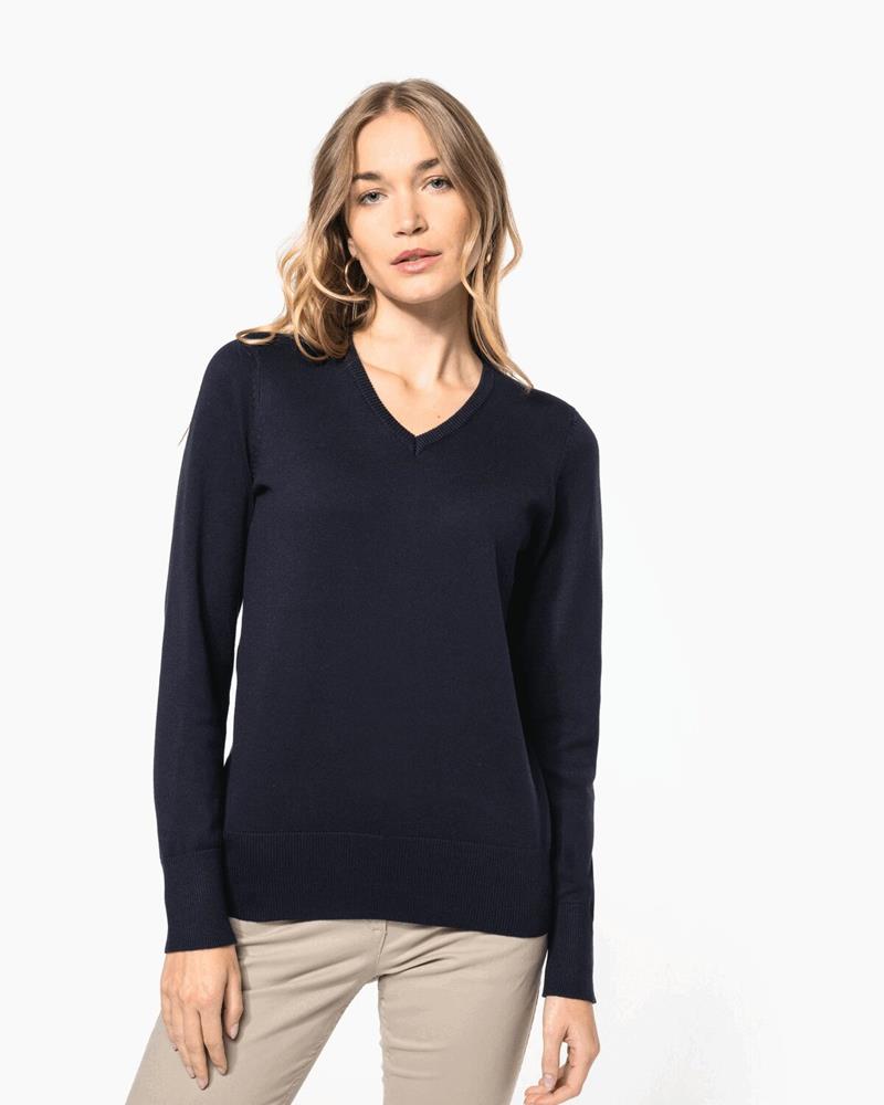 KB966M Kariban - KB966 - LADIES V-NECK JUMPER - Image 1