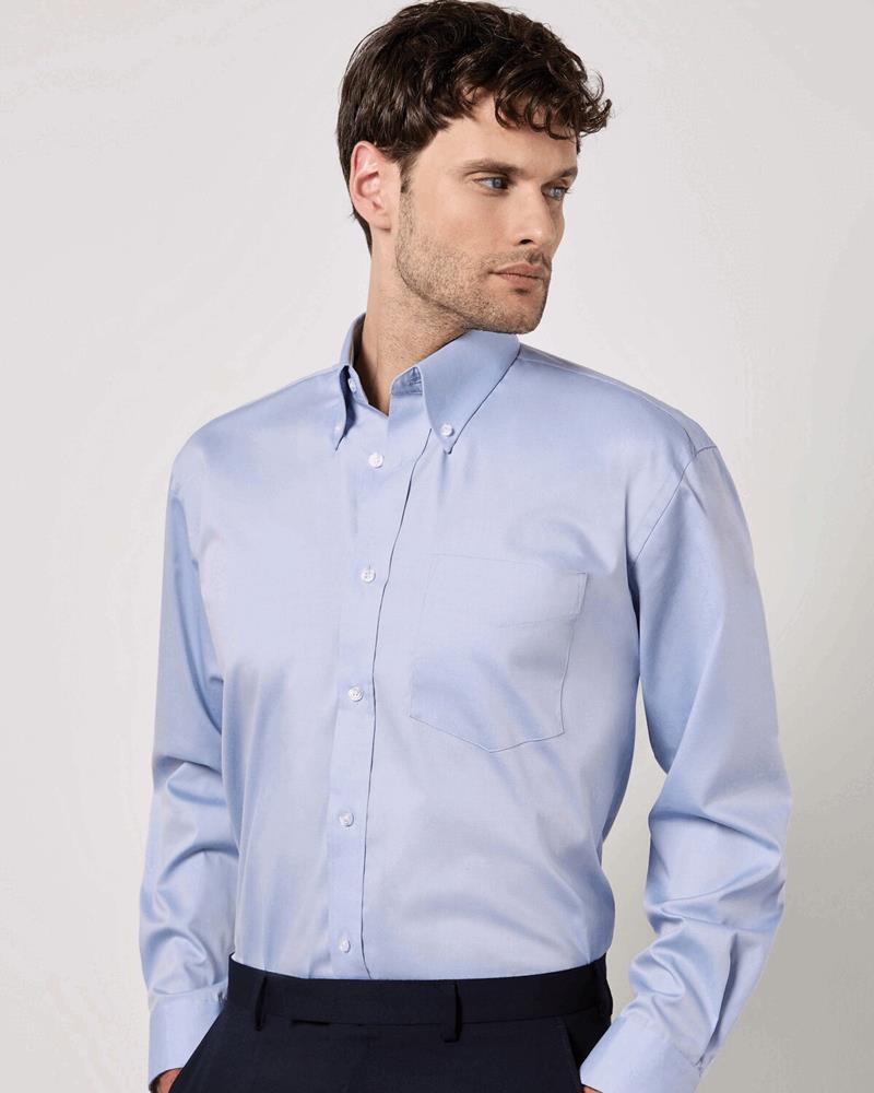 KK105M Kustom Kit - KK105 - MENS COPORATE OXFORD L/L SHIRT - Image 1