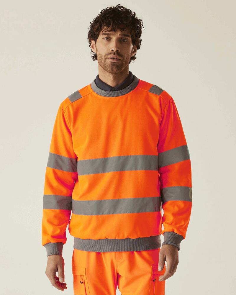 RG219M Regatta - RG219 - HI-VIS PRO CREW NECK SWEATER - Image 1