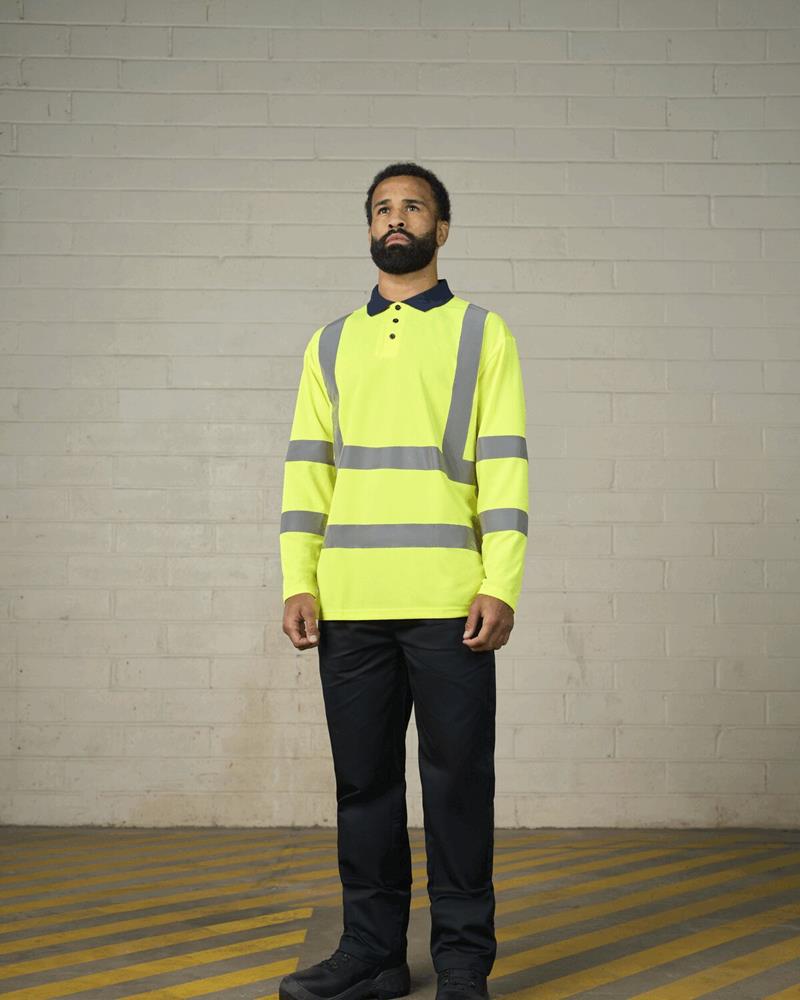 RX715M Pro RTX High Visibility - RX715 - HV LONG SLEEVE POLO - Image 1