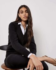 Kustom Kit - KK354 - LADIES CLASSIC FIT ARUNDEL V-NECK LONG SLEEVE CARDIGAN