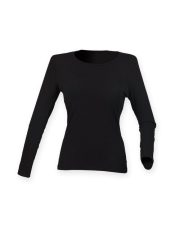 SF Clothing - ST124 - LADIES FEEL GOOD LONG SLEEVE STRETCH T-SHIRT - Image 2