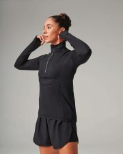 LADIES LONG SLEEVE 1/4 ZIP TOP
