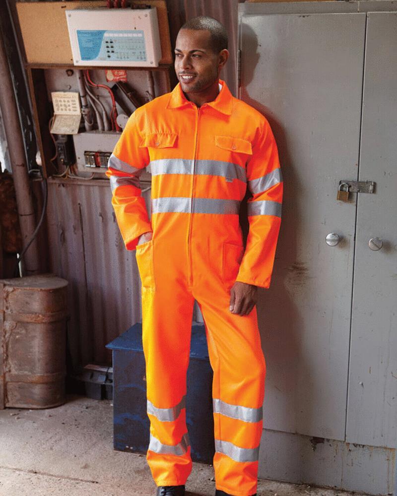 YK011M Yoko - YK011 - HI-VIS POLYCOTTON COVERALLS - Image 1