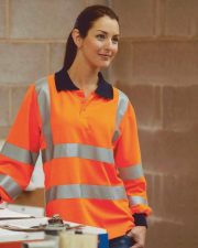 Yoko - YK021 - HI-VIS LONG SLEEVE POLO