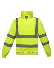 Yoko - YK031 - HI-VIS 1/4 ZIP SWEATSHIRT - Image 2