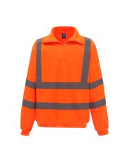 Yoko - YK031 - HI-VIS 1/4 ZIP SWEATSHIRT - Image 3