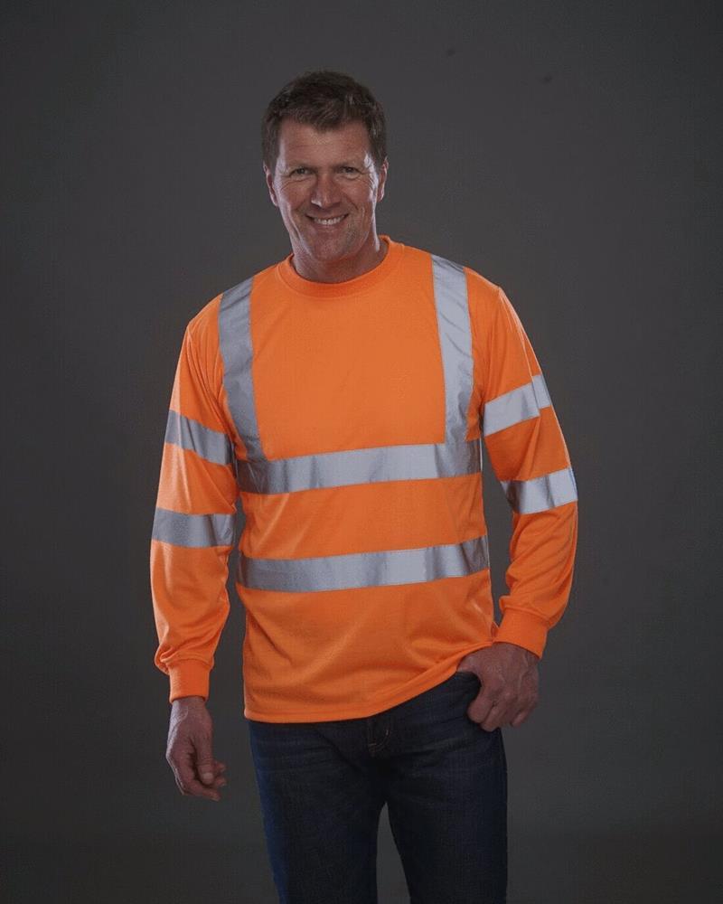 YK033M Yoko - YK033 - HI-VIS LONG SLEEVE T-SHIRT - Image 1