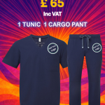 Men's Onna-Stretch Scrubs Bundle Tunic NN200 Cargo Pant NN500