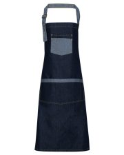 Premier Workwear - PR127 - DOMAIN CONTRAST DENIM BIB APRON - Image 3