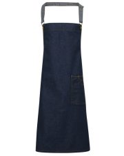 Premier Workwear - PR134 - DISTRICT WAXED LOOK DENIM BIB APRON - Image 2