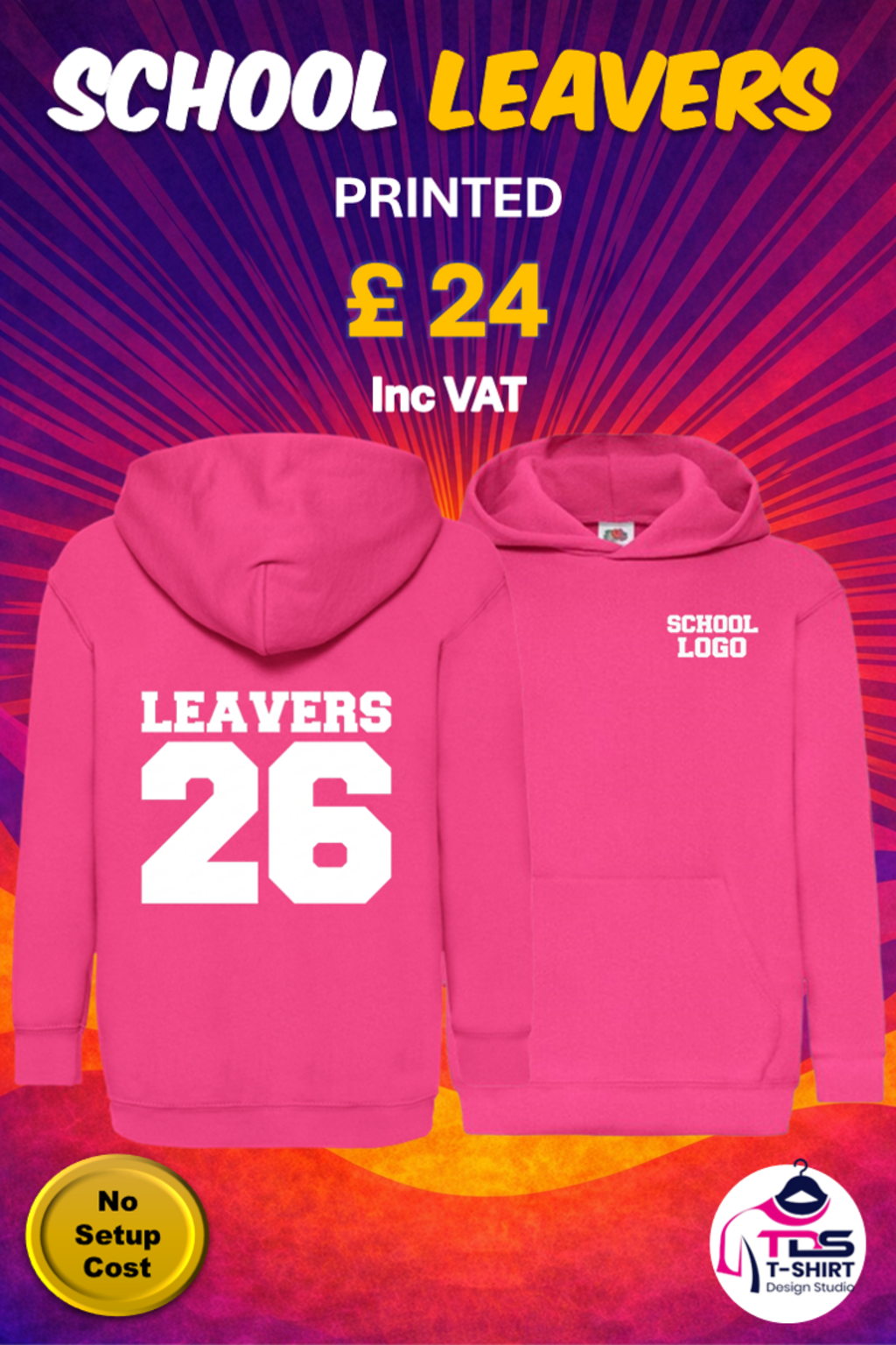 SHOOL SS026B MAIN IMAGE School Leavers Hoodie SS26B (1pc) - Image 1