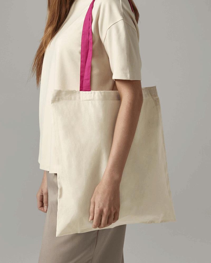 W101C Westford Mill - W101C - BAG FOR LIFE CONTRAST HANDLE - Image 1