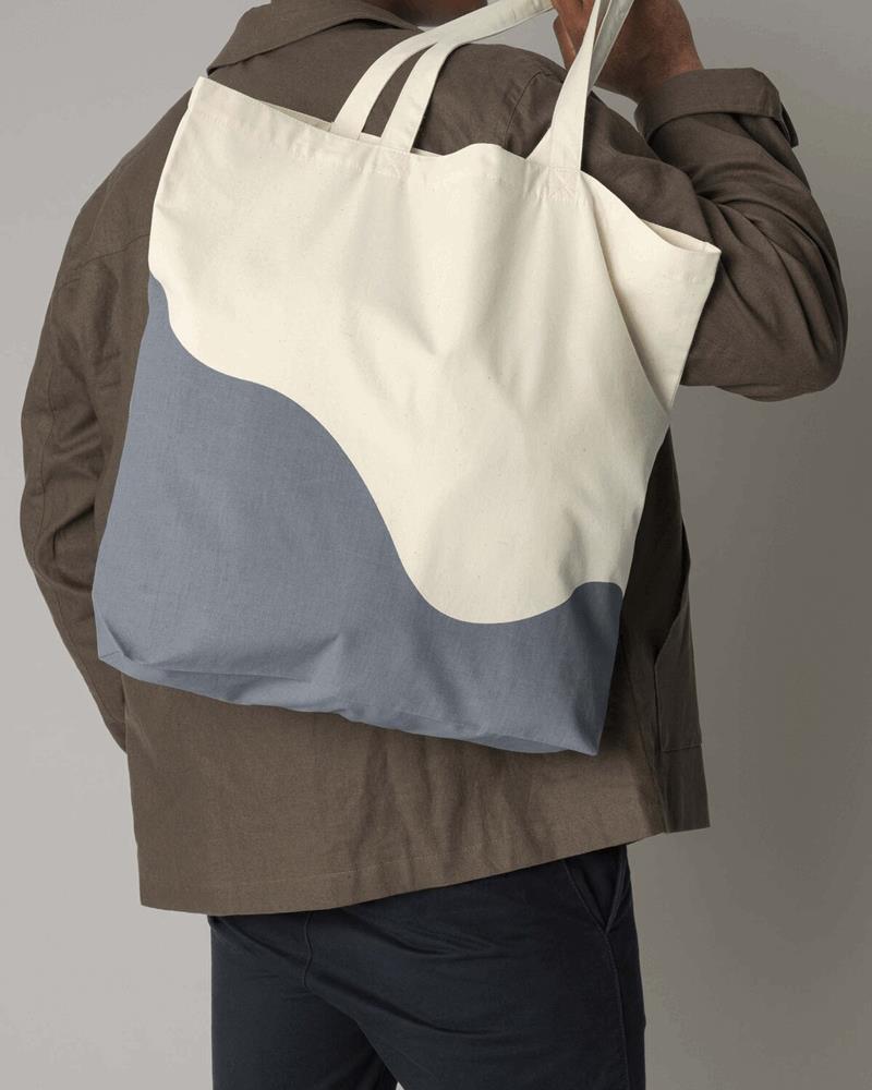 W235M Westford Mill - W235 - ORGANIC WAVE PRINT MAXI TOTE - Image 1