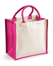 Westford Mill - W421 - PRINTERS MIDI JUTE TOTE - Image 3