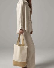 Westford Mill - W450 - JUTE BASE CANVAS SHOPPER