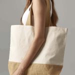 Westford Mill - W451 - JUTE BASE CANVAS TOTE