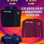 Kickstarter Workwear Bundle 16 PC Polo RX101 Sweatshirt RX301 Fleece Gilet RX405