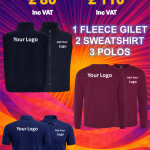 Kickstarter Workwear Bundle 6 PC Polo RX101 Sweatshirt RX301 Fleece Gilet RX405