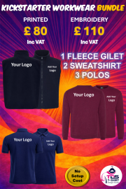 Kickstarter Workwear Bundle 6 PC Polo RX101 Sweatshirt RX301 Fleece Gilet RX405