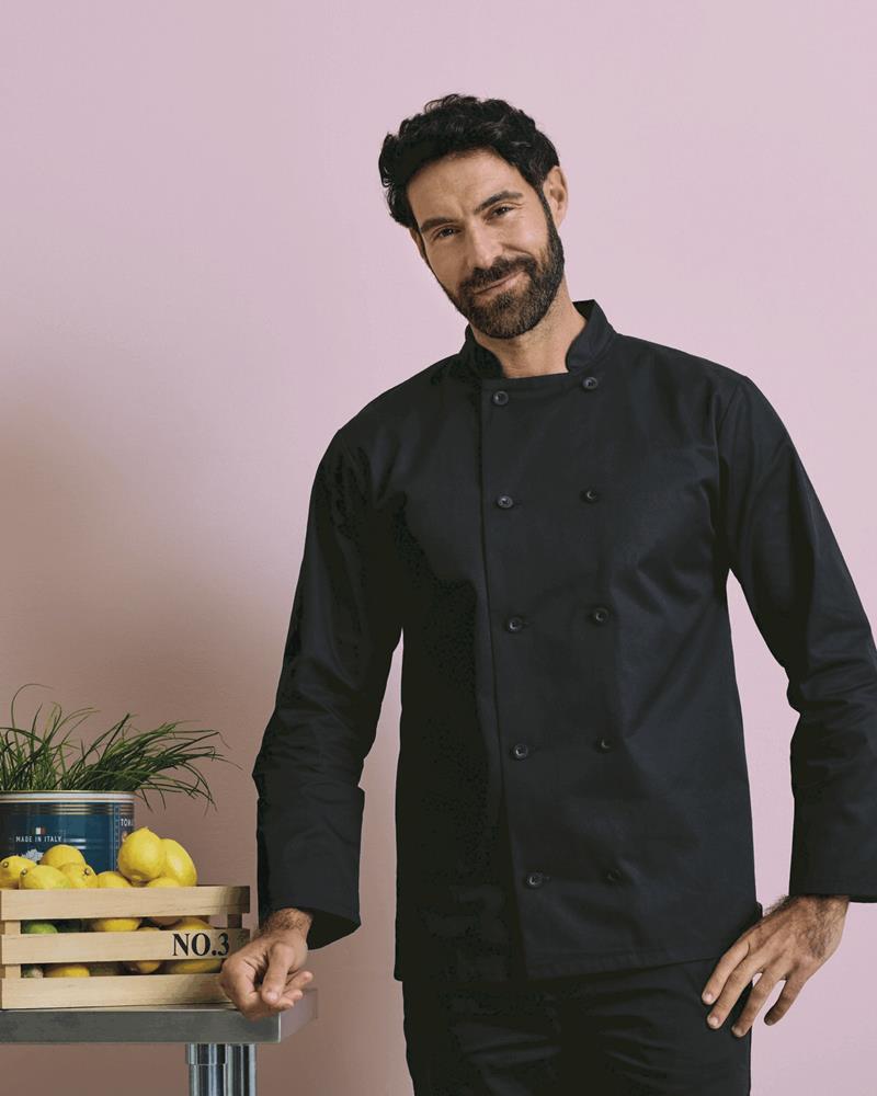 PR657M Premier Workwear - PR657 - LONG SLEEVE CHEFS JACKET - Image 1