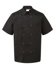 Premier Workwear - PR664 - STUD SHORT SLEEVE CHEF JACKET - Image 2