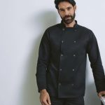 Premier Workwear - PR665 - STUDDED FRONT LONG SLEEVE CHEF JACKET