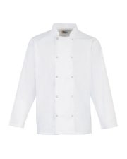 Premier Workwear - PR665 - STUDDED FRONT LONG SLEEVE CHEF JACKET - Image 3