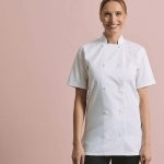 Premier Workwear - PR670 - LADIES SHORT SLEEVE CHEFS JACKET