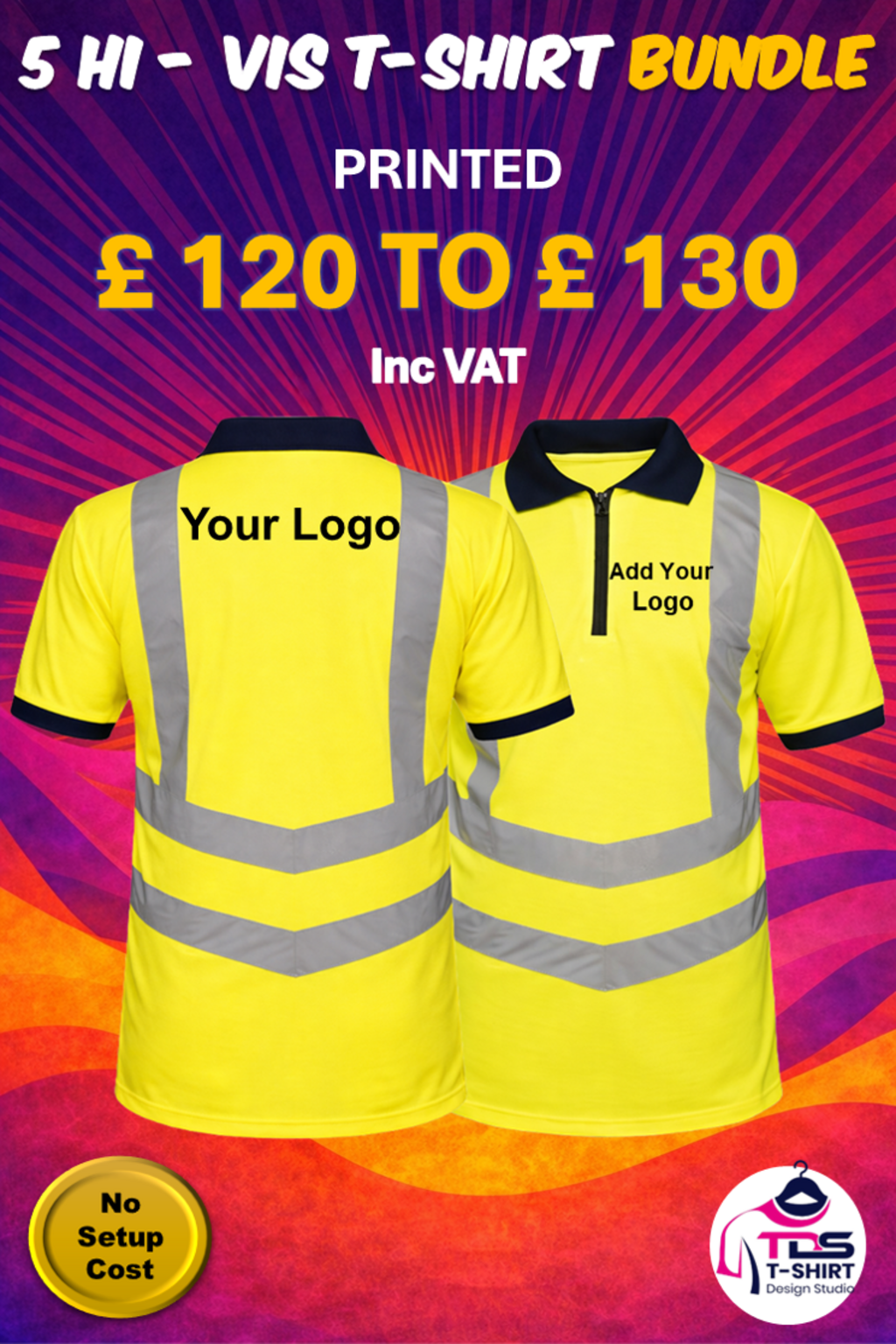 Polo (RG477) x 5pc 5 X Hi-Vis Regatta Polo Workwear Bundle RG477 - Image 1