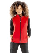 Result - R232F - LADIES PRINTABLE SOFTSHELL BODYWARMER with RECYCLED fleece inner